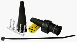 Konektor pre zadn� svetlo 5-pin, �lt� (sada)